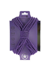 OUCH! Silky Smooth Nylon Bondage Rope 10m - Purple - Cuffs And Restraints