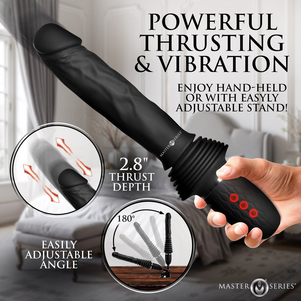 XR Brands Ultimate Power Pounder Vibrating Dildo with Thrusting Action - - Vibrating Dildos