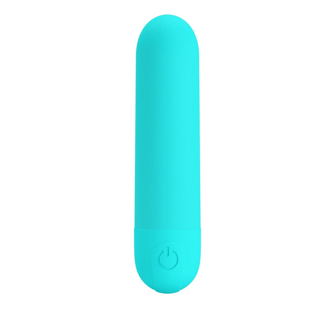 Party Up HARRY USB Rechargeable Bullet Vibrator with 10 Vibration Modes - Teal - Bullet Vibrators