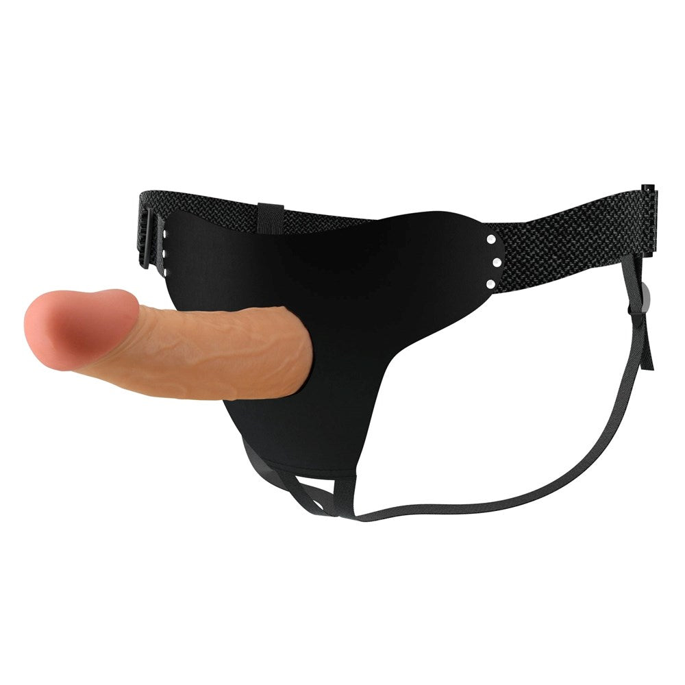 Party Up NATHAN Hollow Strap On Sex Toys with Enhanced Girth Design - Flesh - Strap On Sextoys