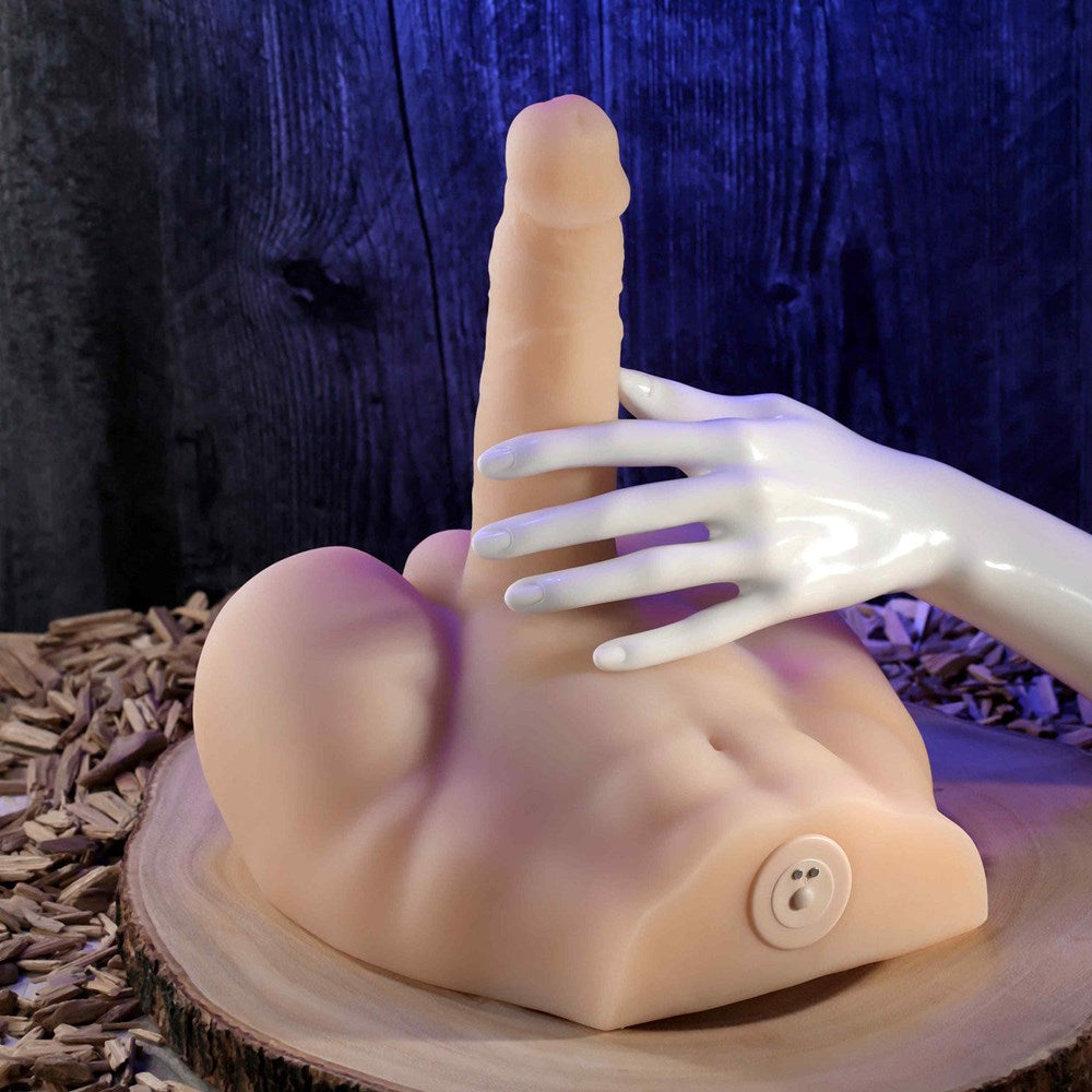 Evolved EASY RIDER Male Torso with Vibrating Penis - Flesh - Vibrating Dildos