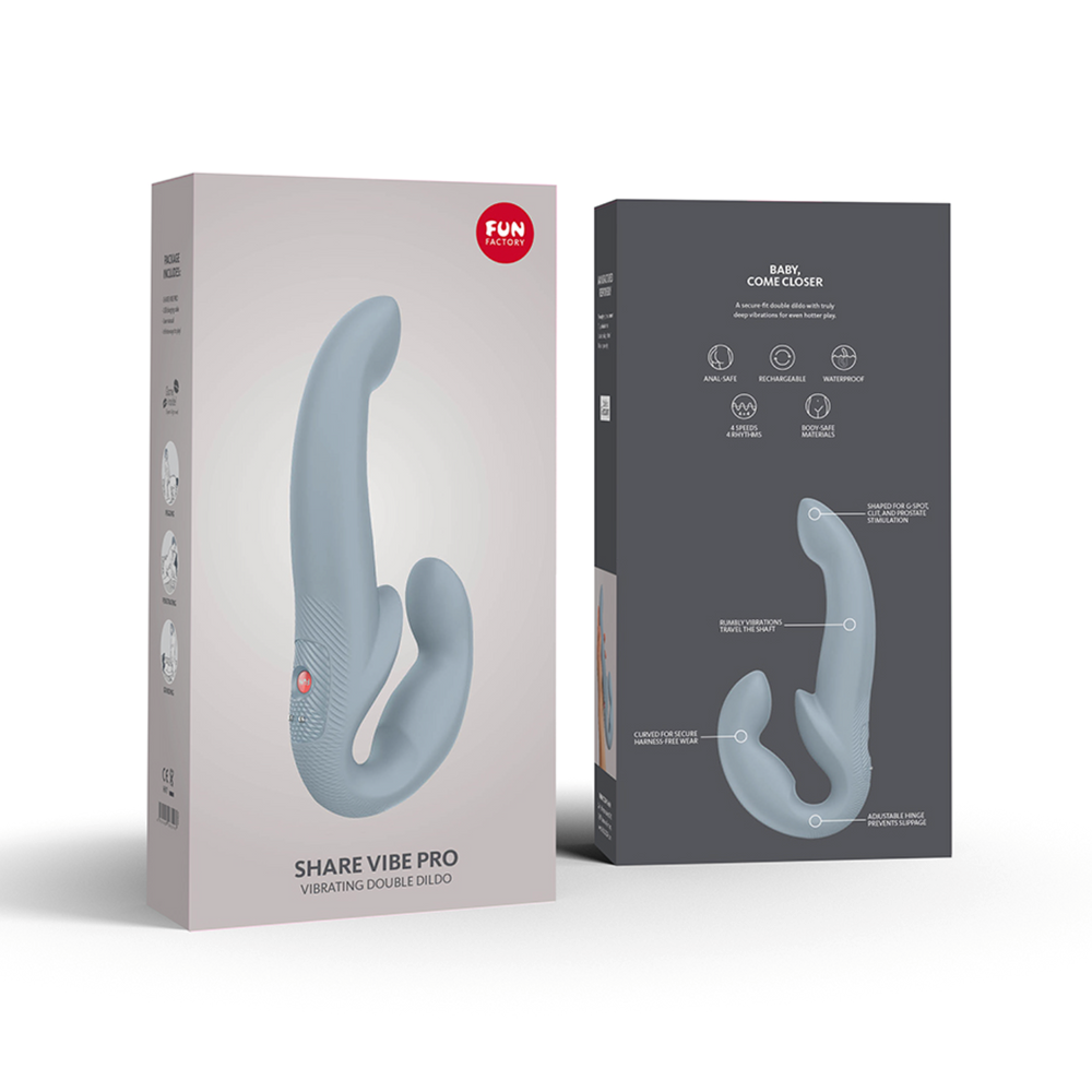 Fun Factory SHARE VIBE PRO Rechargeable Strapless Strap-On - - Strap On Sextoys