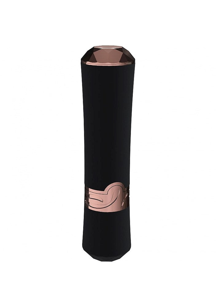 Shots Toys LOVELINE Dahlia Rechargeable Lipstick Vibrator Discreet Power - Black - Personal Massagers
