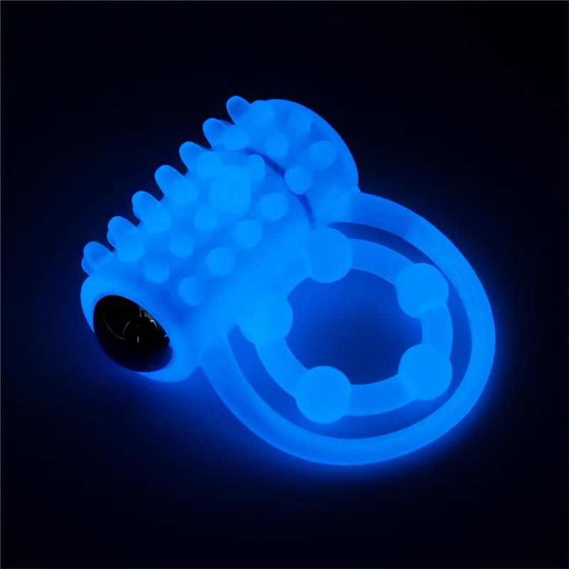 Lovetoy Lumino Play Vibrating Penis & Balls Ring with Glow Technology - - Vibrating Cock Rings