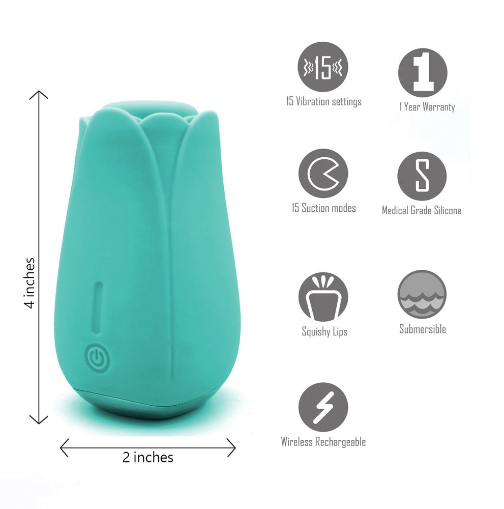 Maia Toys Maia Tulip Pro Wireless Charging Clitoral Stimulator Dual Function - - Clit Ticklers and Pulsators
