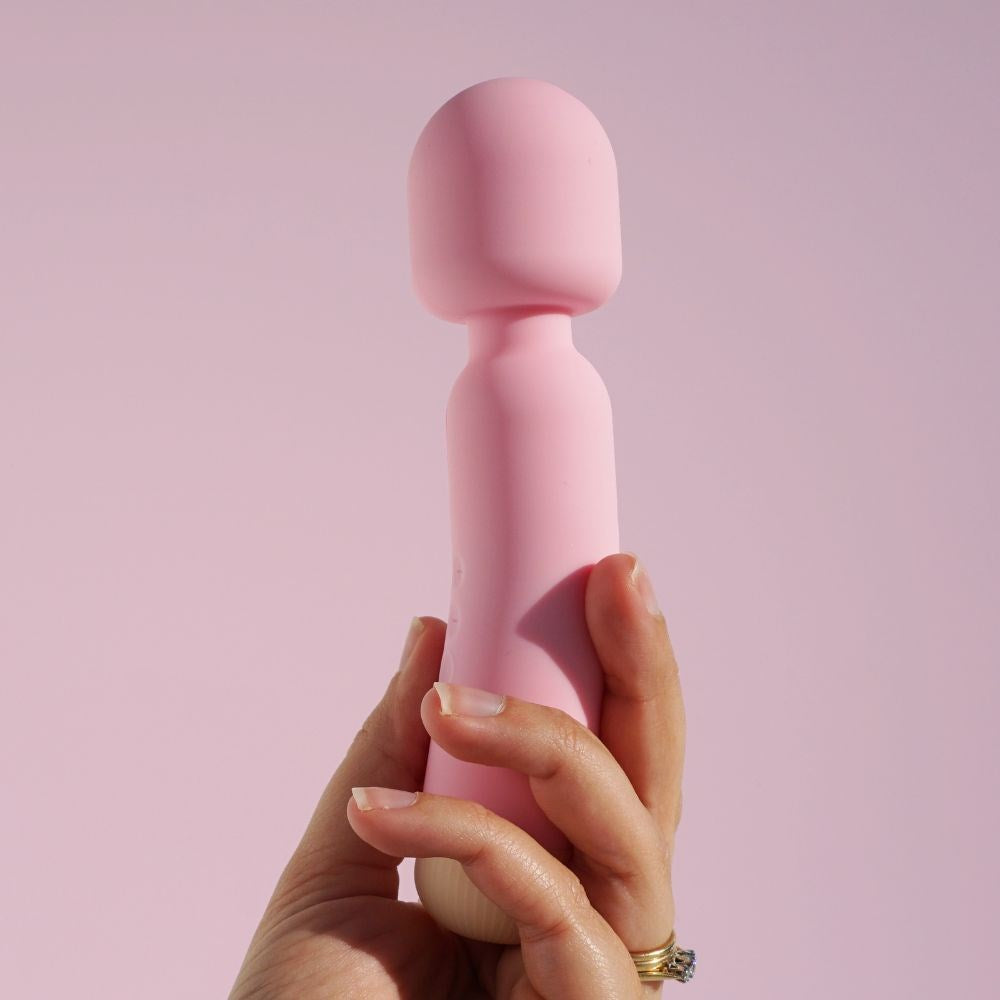 Girls Get Off Wanda Rechargeable Body Wand Massager with Deep Vibrations - Pink - Body Wands