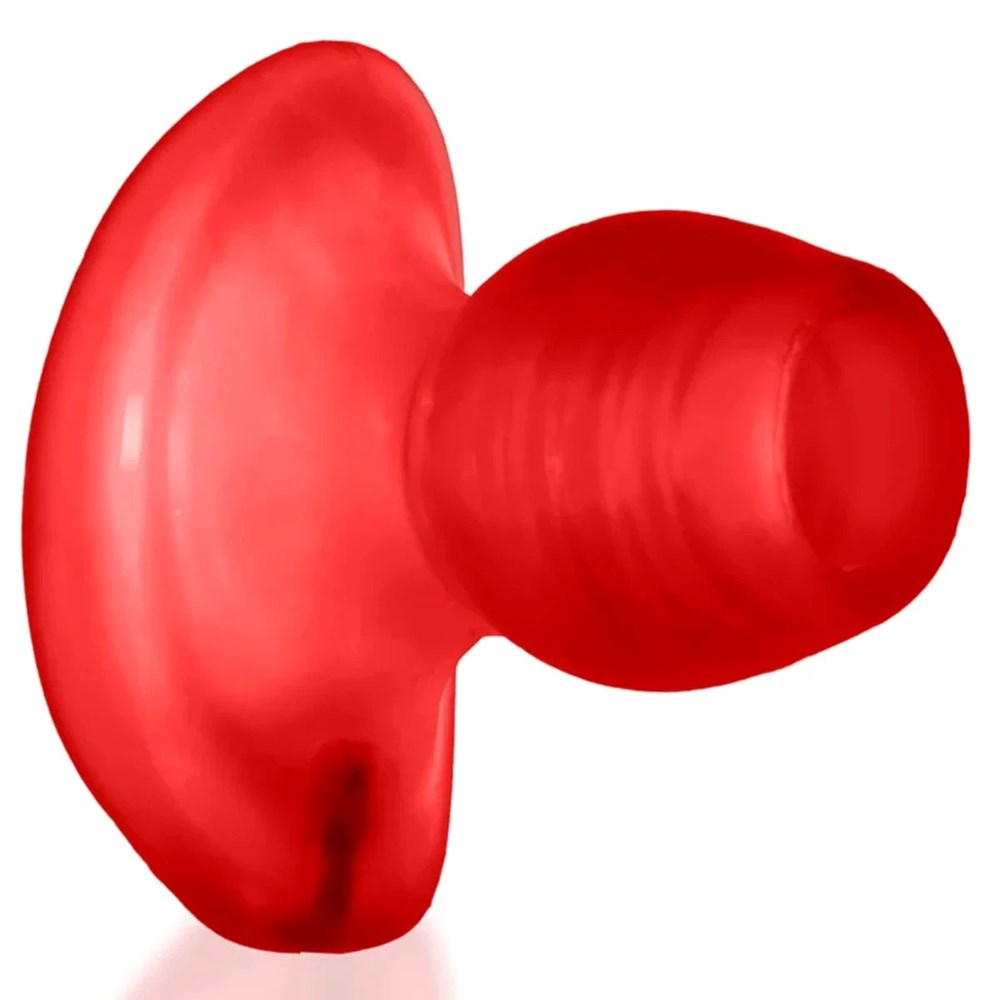 OxBalls Glowhole 2 Hollow Butt Plug With LED Insert and Glowing Effect - Red - Butt Plugs