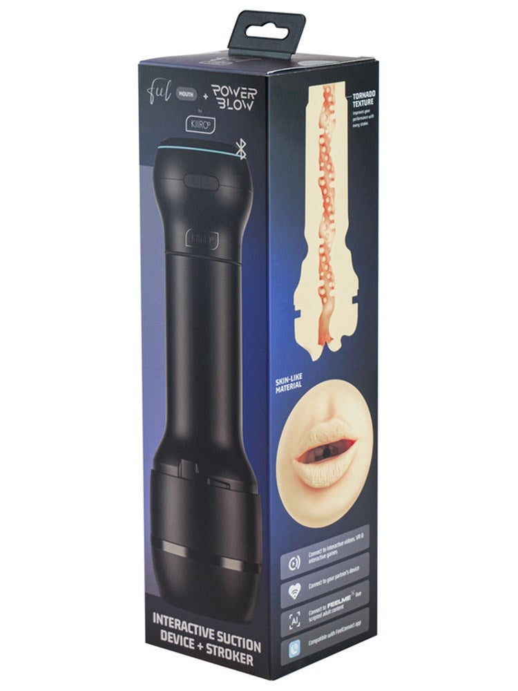 Kiiroo PowerBlow and Feel Mouth Stroker Combo Set Realistic Oral Sex Toy - - Masturbators and Strokers