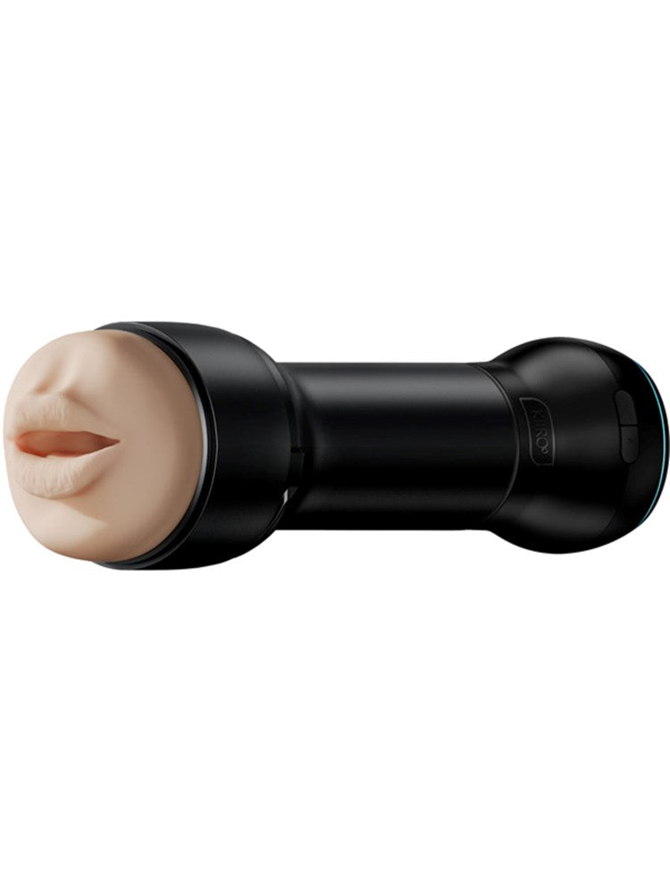 Kiiroo PowerBlow and Feel Mouth Stroker Combo Set Realistic Oral Sex Toy - Black - Masturbators and Strokers