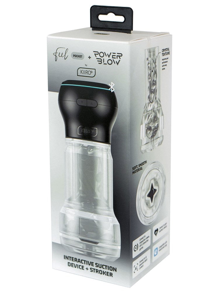 Kiiroo PowerBlow and Pocket Stroker Combo Interactive Bluetooth Masturbator - - Masturbators and Strokers