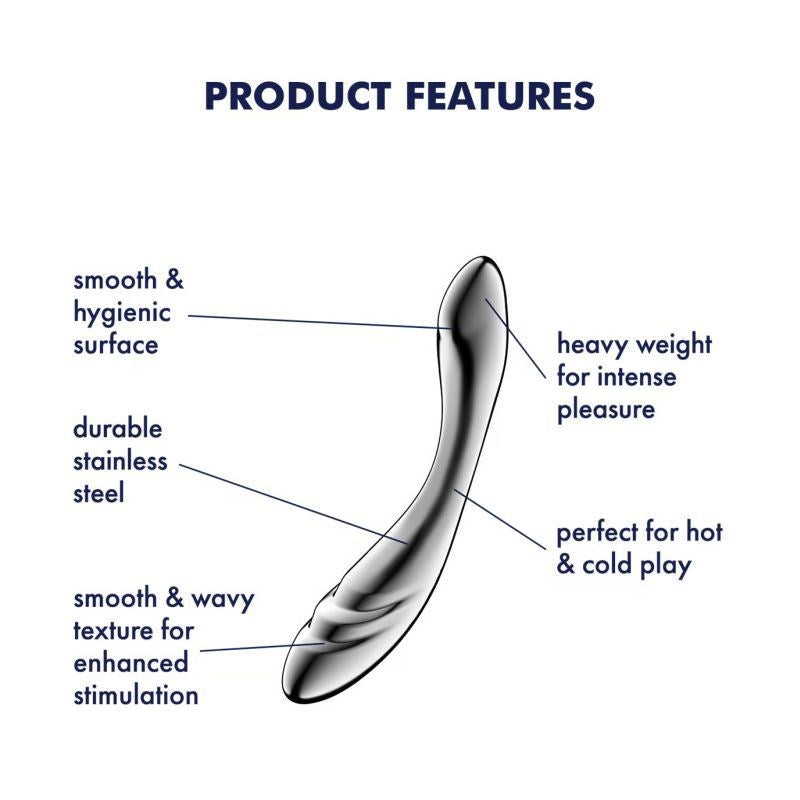 Satisfyer Pure Gravity 3 Metal Construction Dildo - - Steel Sex Toys