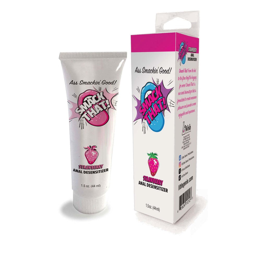 Little Genie Smack That Cooling Anal Desensitiser 44ml with Numbing Formula - Strawberry - Anal Lubes