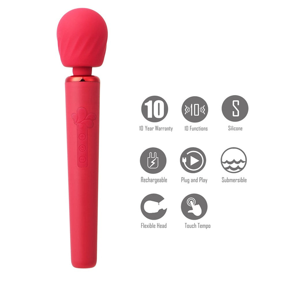 Maia Toys Maia NALA USB Rechargeable Body Wand Massager with Touch Tempo - - Body Wands