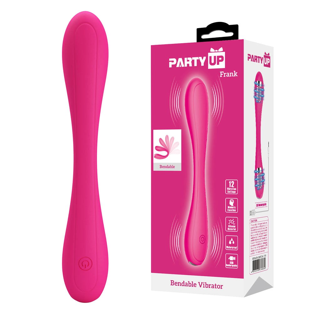 Party Up FRANK Bendable G Spot Vibrators with Dual Stimulation Technology - - G-Spot Vibrators