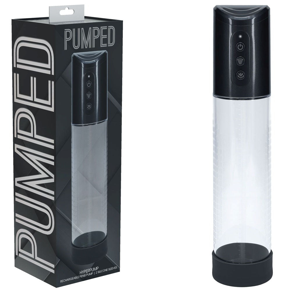 Shots Toys PUMPED Hyperpump Automatic Penis Pump with 4800 RPM Motor - Grey - Penis Pumps And Stretchers
