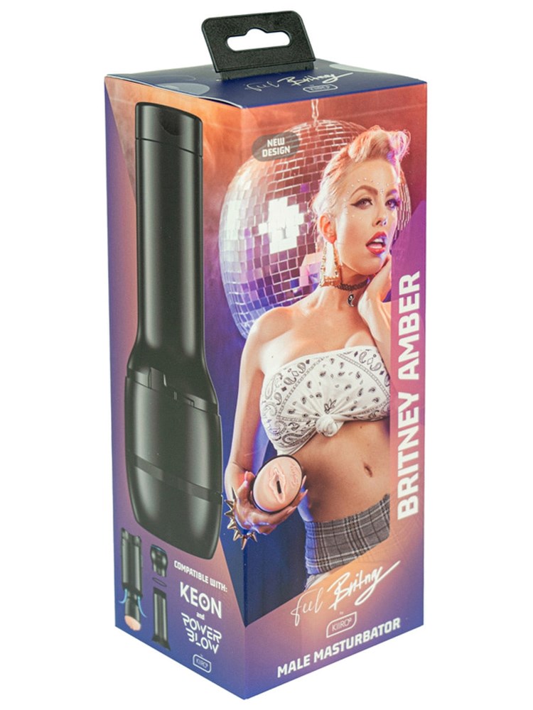 Kiiroo Feel Britney Amber PowerBlow Compatible Stroker with Custom Canal - - Masturbators and Strokers