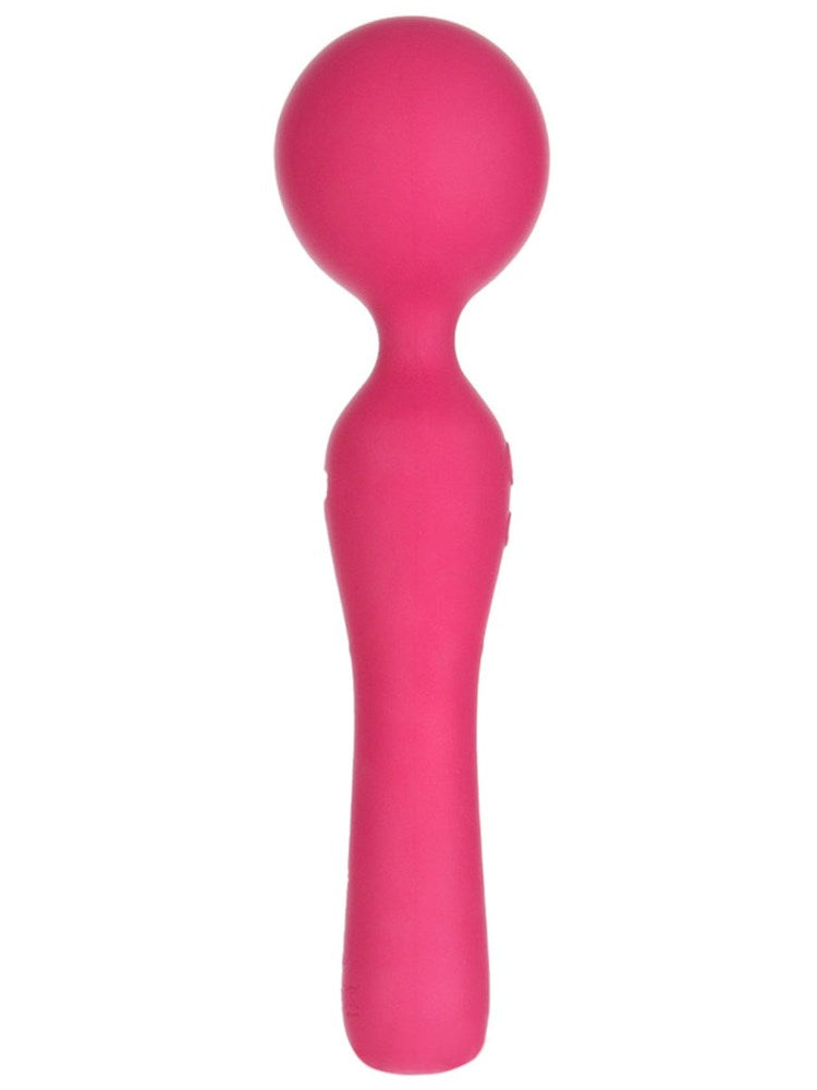 BMS Factory Swan Sceptre Dual Use Vibrating Body Wand Massager with Flexible Neck - Pink - Body Wands