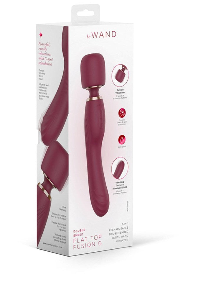 Le Wand Flat Top Fusion G Body Wand Massagers Dual Ended Vibrator - - Body Wands