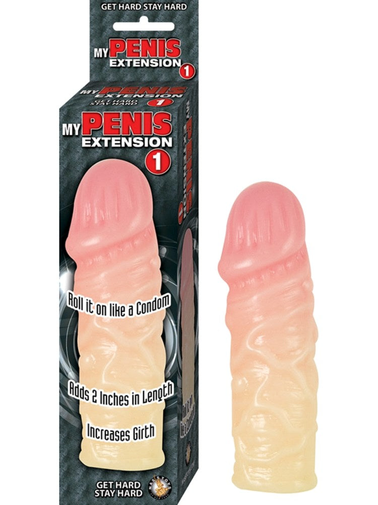 Nasstoys My Stretchy Male Penis Extension 1 TPE Textured Penis Sleeve - - Penis Sleeves and Extenders