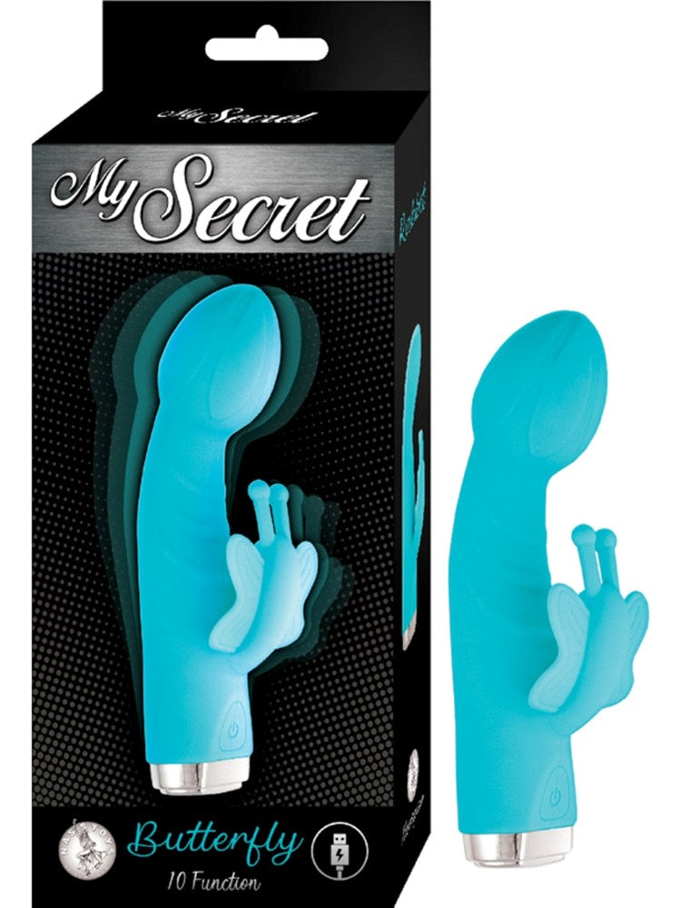 Nasstoys My Secret Butterfly Rabbit Vibrator with Dual Stimulation - Aquamarine - Rabbit Vibrators