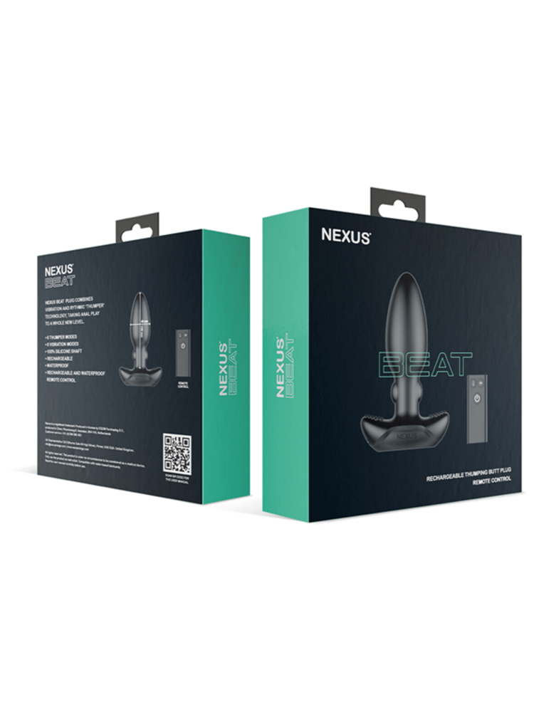 Nexus Sex Toys BEAT Rechargeable Thumping Butt Plug Dual Motor - - Butt Plugs