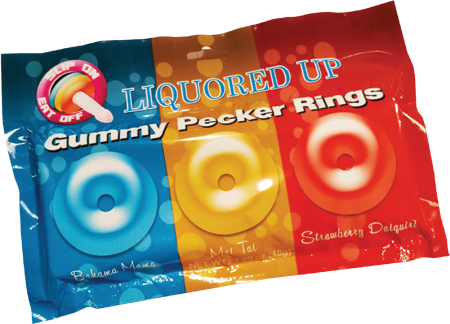 Hott Products Liquored Up Pecker Gummy Rings - Default Title - Party Gifts and Novelties
