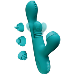 Amovibe Sensa Sway 10 Functions G-Spot Rabbit Vibrator - Teal - Rabbit Vibrators