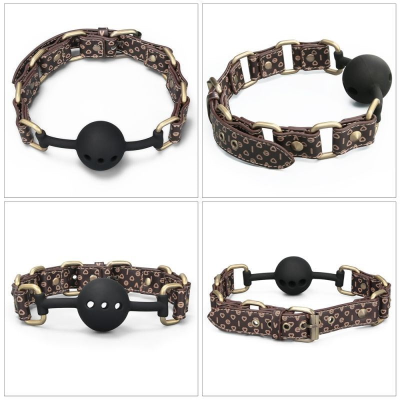 Lovetoy Rebellion Reign BDSM Play Ball Gag with Breathable Silicone - Default Title - Bondage Gags and Bits