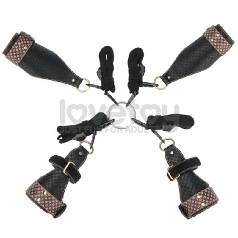 Lovetoy Rebellion Reign Under Mattress Restraint with Adjustable Cuffs - - Cuffs And Restraints