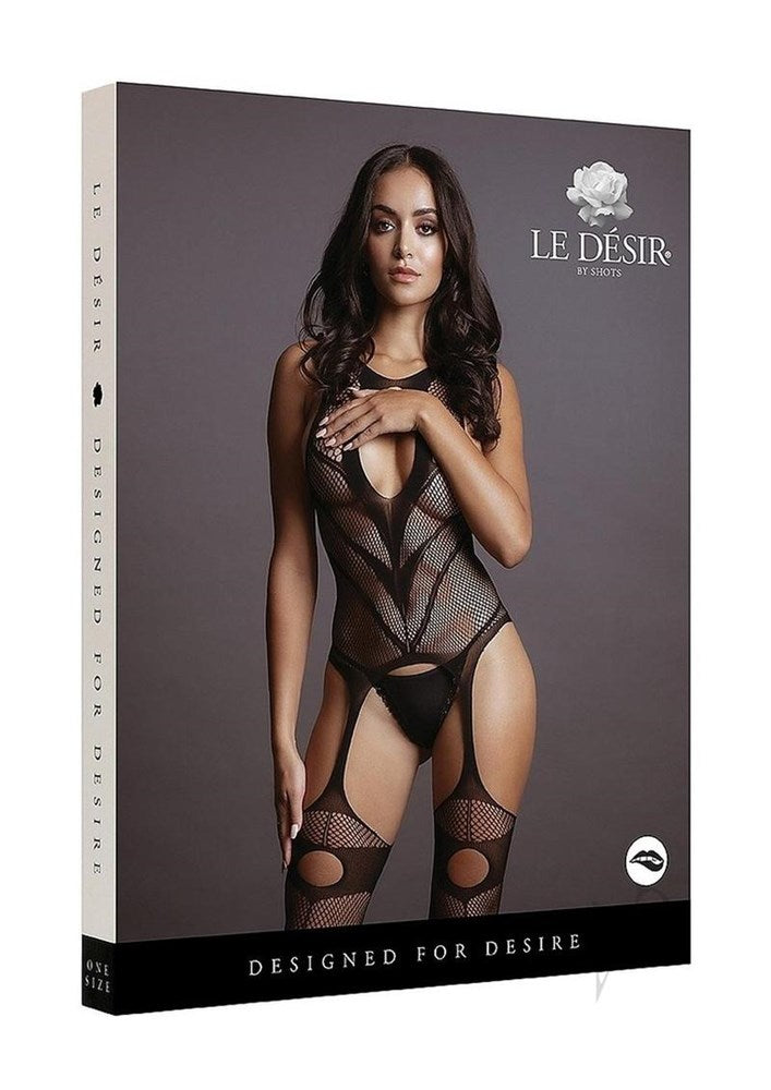 Shots Toys Le Desir Sexy Womens Suspender Bodystocking Fishnet - - Body Stockings