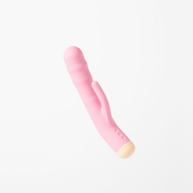 Girls Get Off DeeDee USB Rechargeable Thrusting Rabbit Vibe Dual Motor - Pink - Rabbit Vibrators