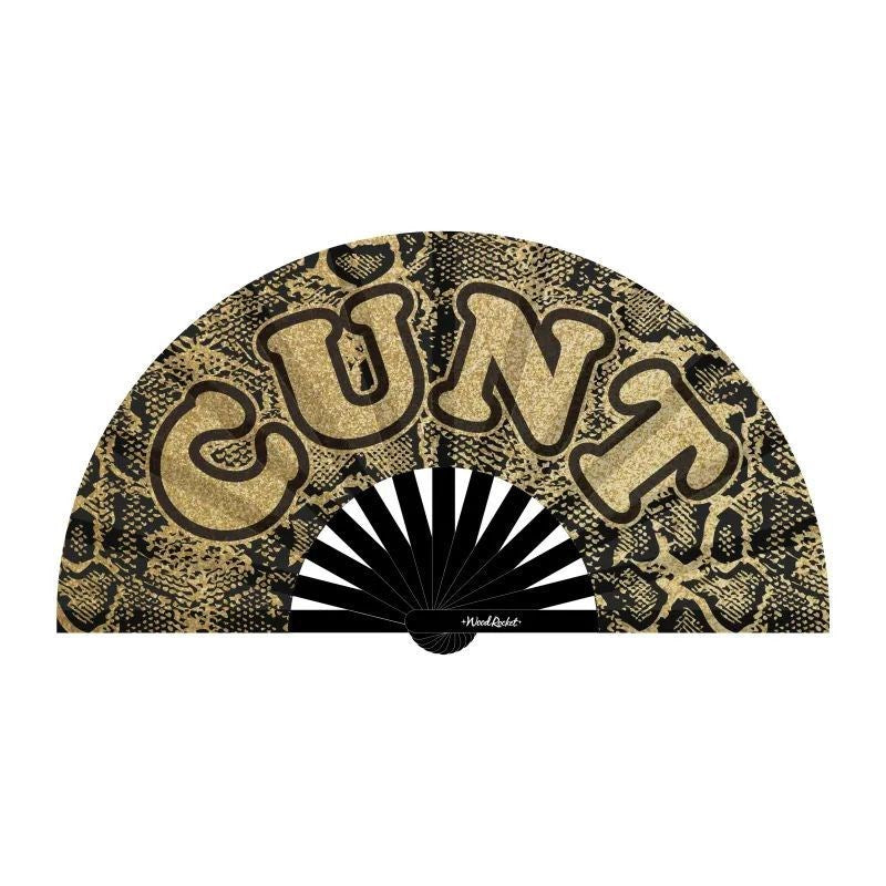 Wood Rocket Cunt Fan Adult Party Gifts Bold Statement Accessory - Animal Print - Party Gifts and Novelties