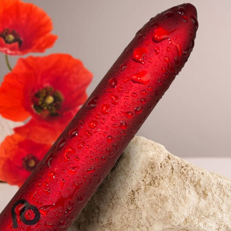 Rocks Off Poppy Red Rechargeable Bullet Vibrator with 16 Powerful Settings - - Bullet Vibrators