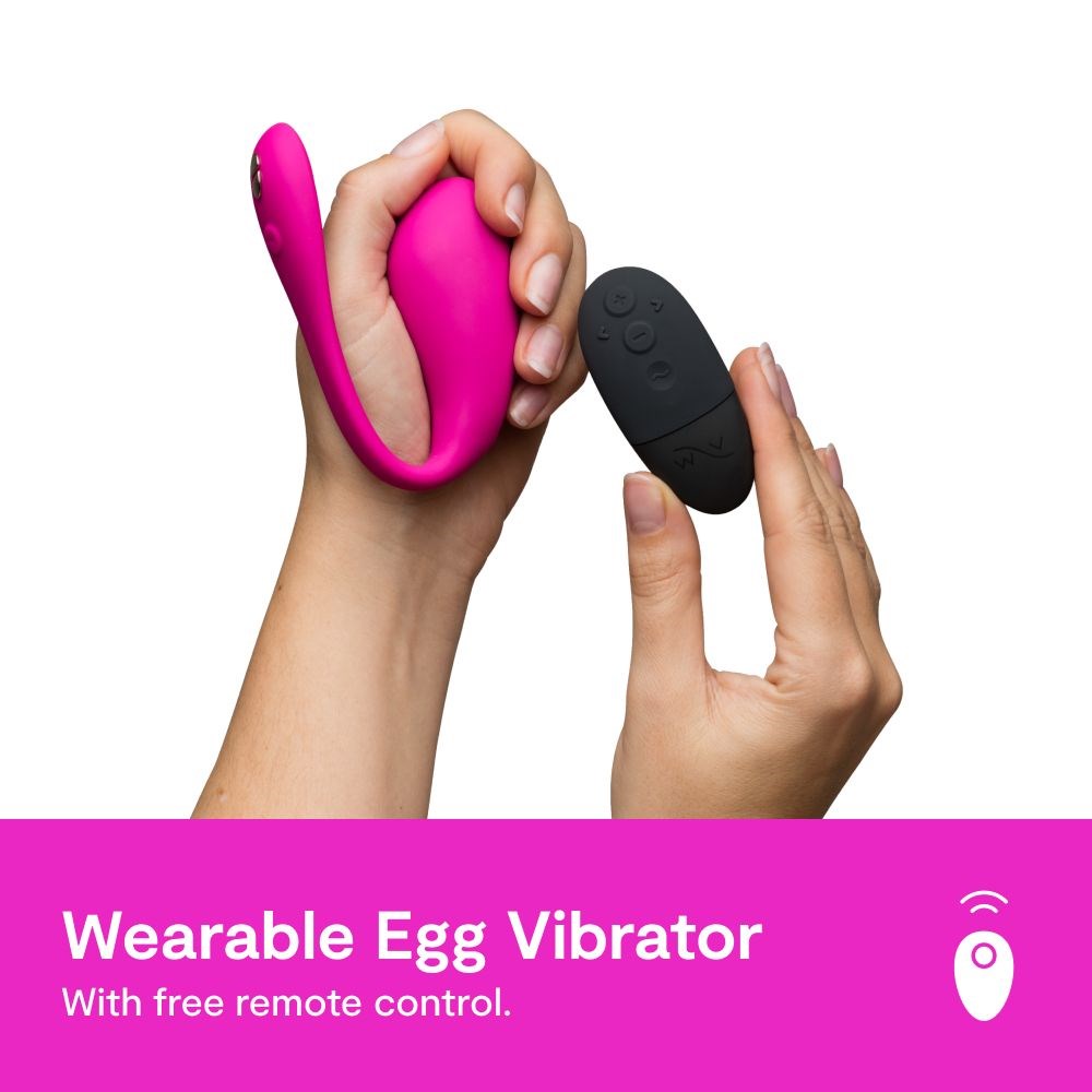 We Vibe Jive 2 Remote Control Egg Vibrator G Spot Dual Stimulation - Electric Pink - Love Eggs and Kegel Exercisers