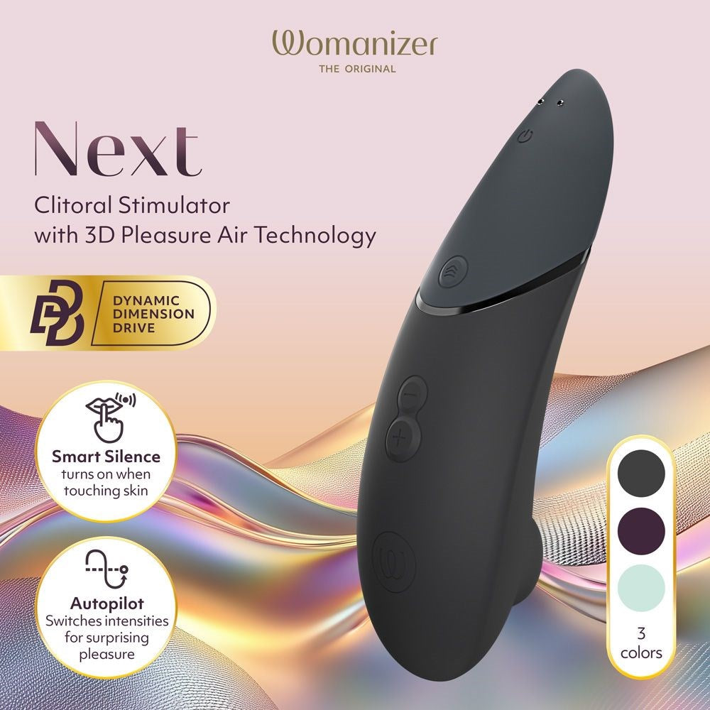 Womanizer Next 3D Pleasure Air Clitoral Stimulator with Autopilot Mode - - Clit Ticklers and Pulsators