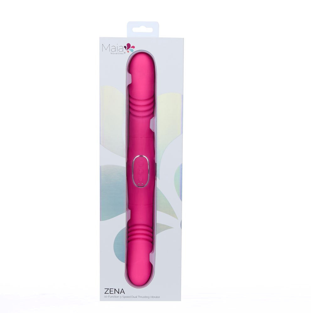 Maia Toys ZENA USB Rechargeable Double Ended Thrusting Vibrator Dual G Spot - - Double Ender