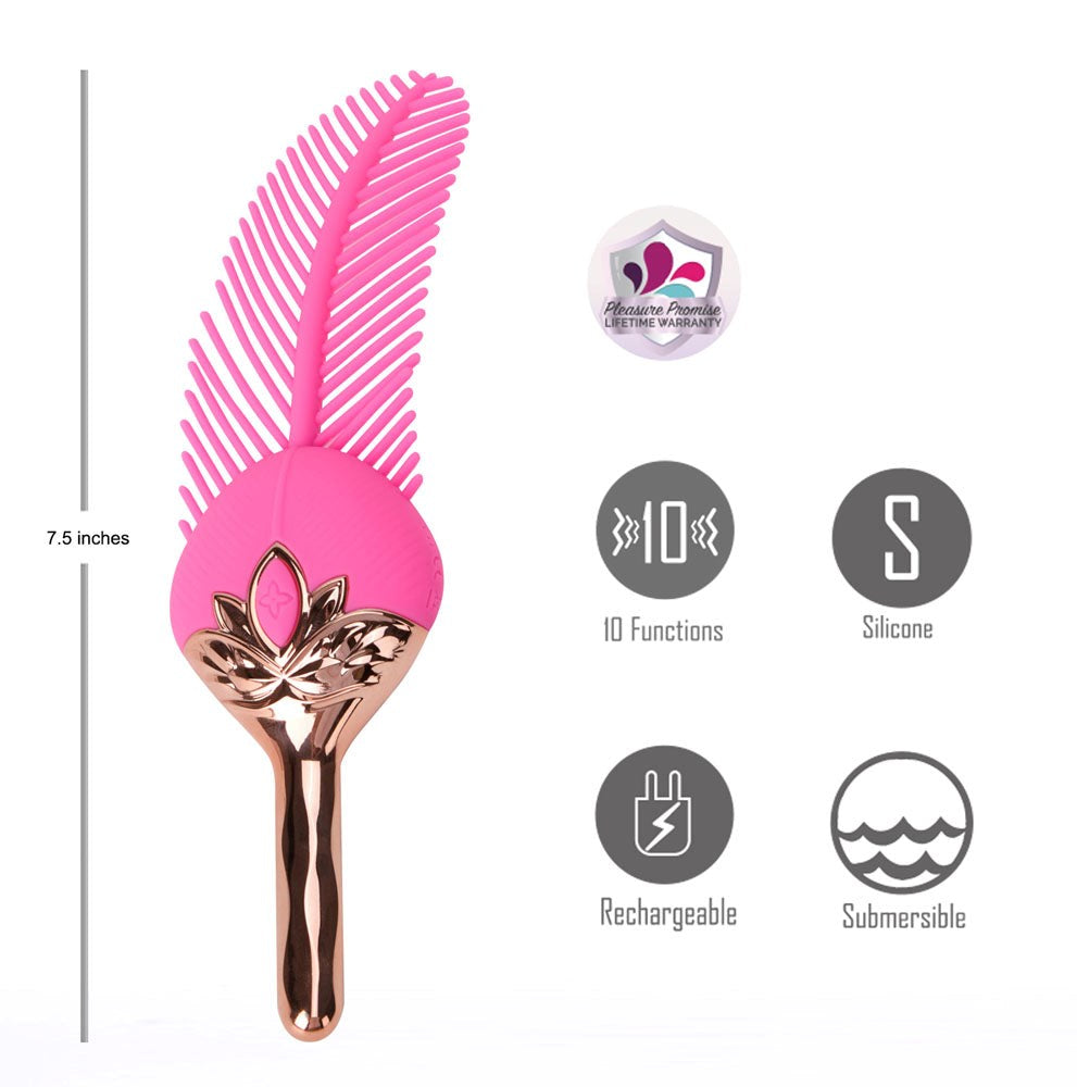Maia Toys Maia RAYNE USB Rechargeable Vibrator with Feather Stimulation - - Personal Massagers