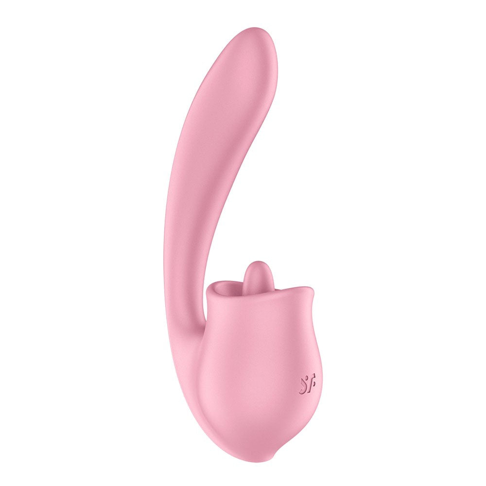 Satisfyer Tongue Genius Vibrator with Clit Stimulator USB Rechargeable - - Clit Ticklers and Pulsators
