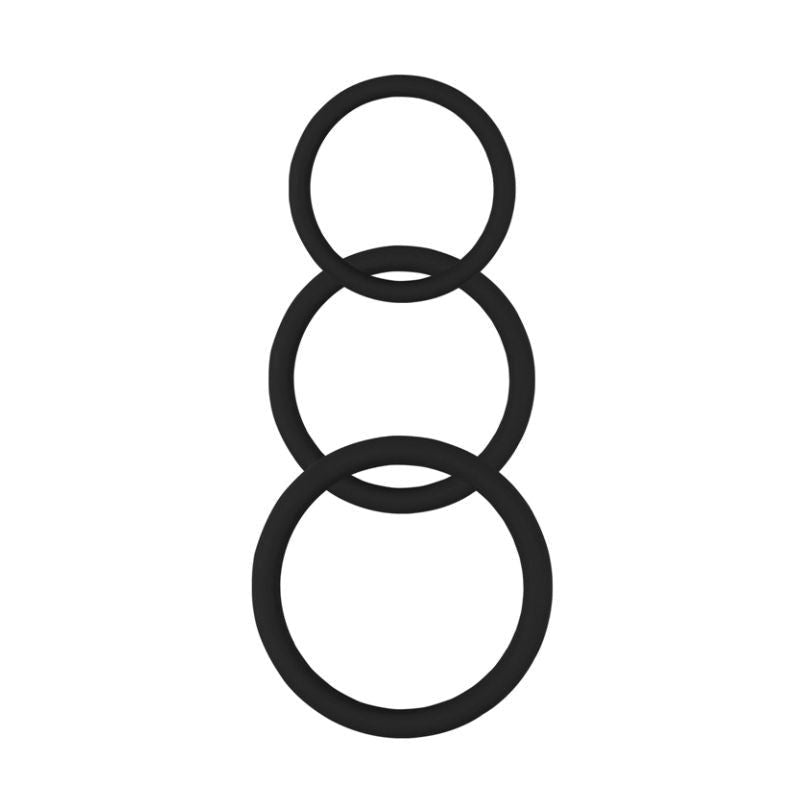 Chisa Magnum Force Silicone Cock Ring Set Three Sizes for Perfect Fit - - Cock Ring Sets