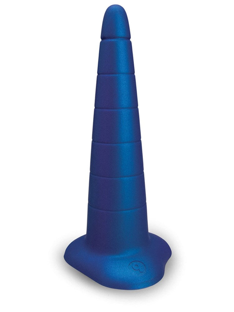 B Vibe Silicone Anal Stretcher Training Cone 8 Inch Graduated - Blue - Butt Plugs