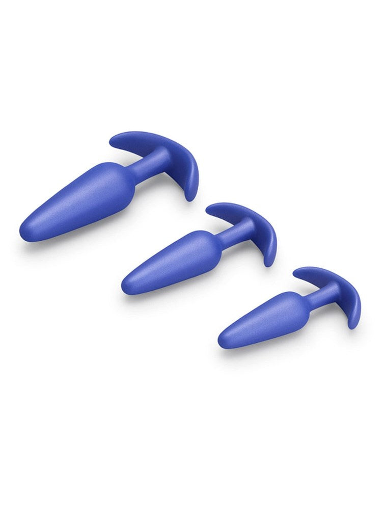 B Vibe Butties Beginner Booty 3 Piece Anal Training Set Body Safe Silicone - - Butt Plugs