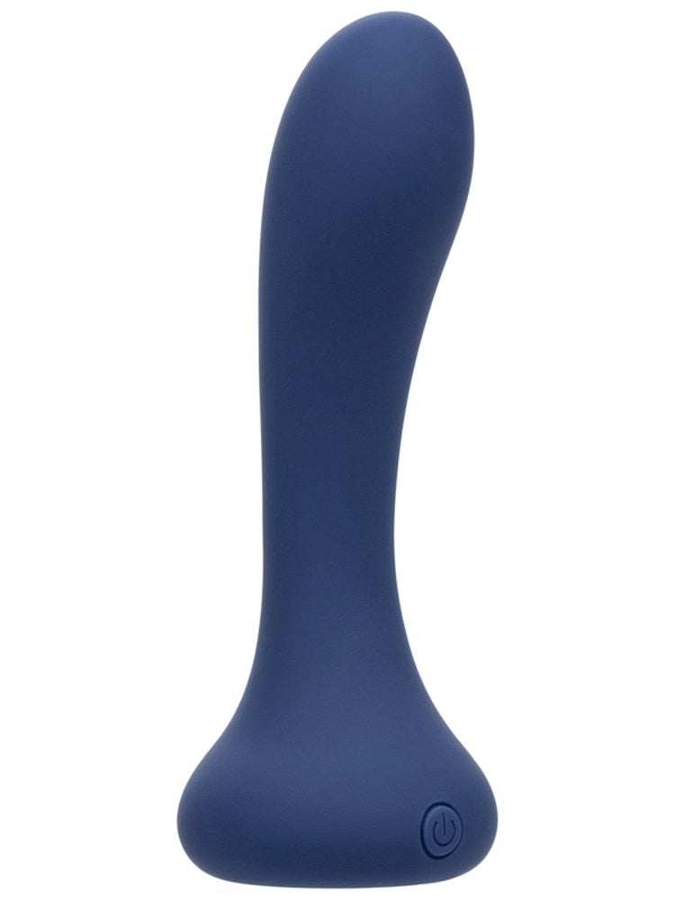 California Exotics Deep Curve Vibrating Butt Plug Probe USB Rechargeable - Blue - Butt Plugs
