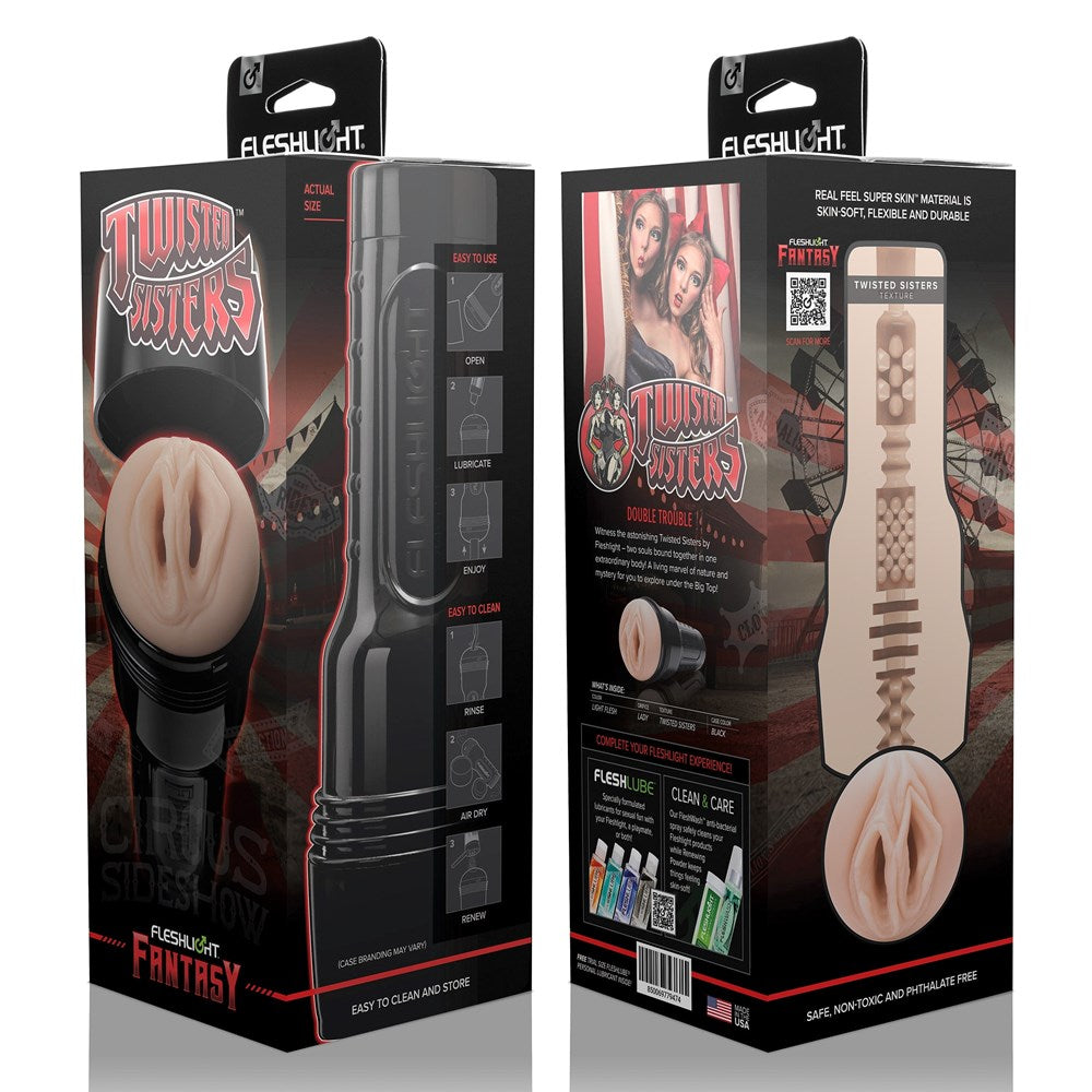 Fleshlight Fantasy Twisted Sisters Lady Stroker Dual Sensation Masturbator - - Masturbators and Strokers