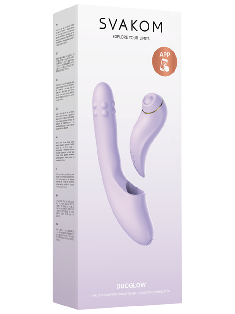 Svakom DuoGlow Multi Function Rotating Rabbit Vibrator with App Control - - Rabbit Vibrators