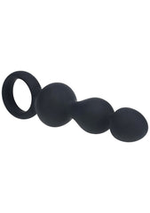 Shots LEVELZ Beaded Silicone Anal Probe with Loop - Anal Beads and Balls