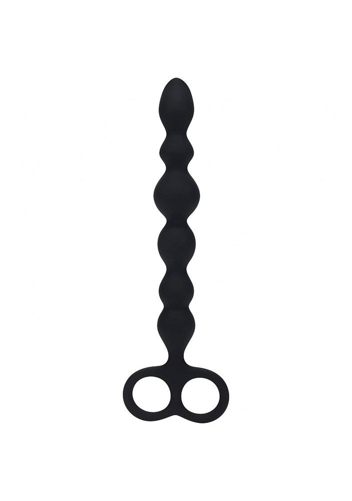 Shots LEVELZ Beaded Silicone Anal Probe with Double Loop - Anal Beads and Balls