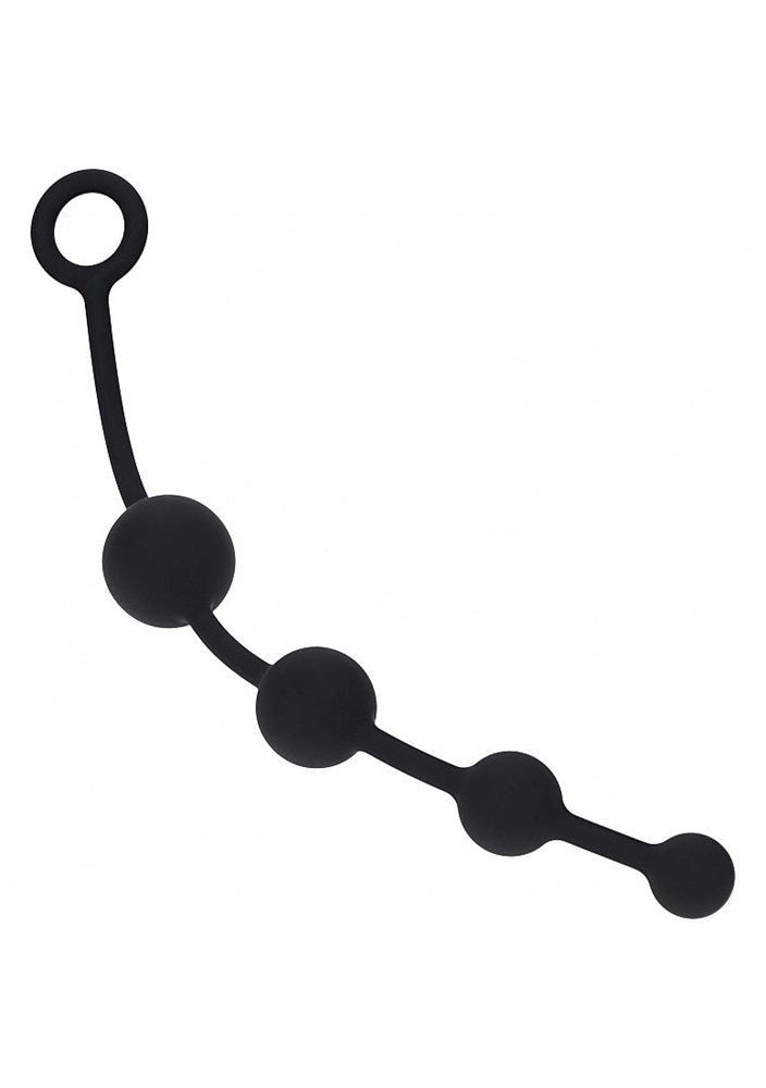 Shots LEVELZ Curved Silicone Anal Play Beads - Anal Beads and Balls