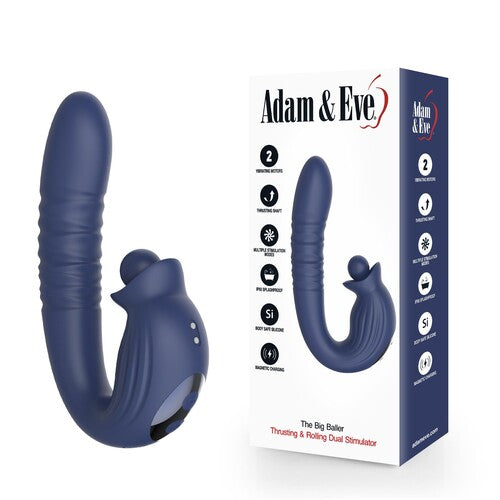 Adam & Eve THE BIG BALLER Thrusting Rabbit Vibrator - Rabbit Vibrators