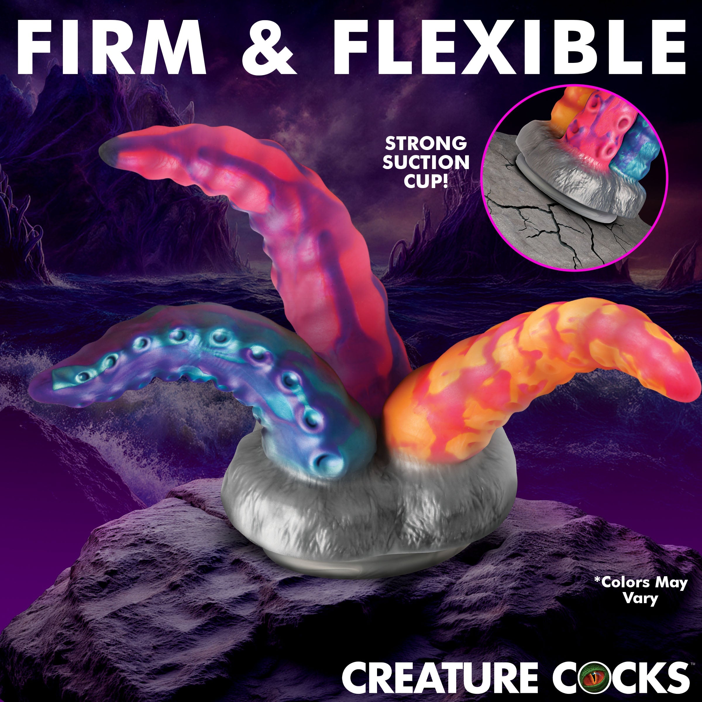 XR Brands Creature Cocks Tenta-Trio Fantasy Silicone Dildo - Realistic Dildos