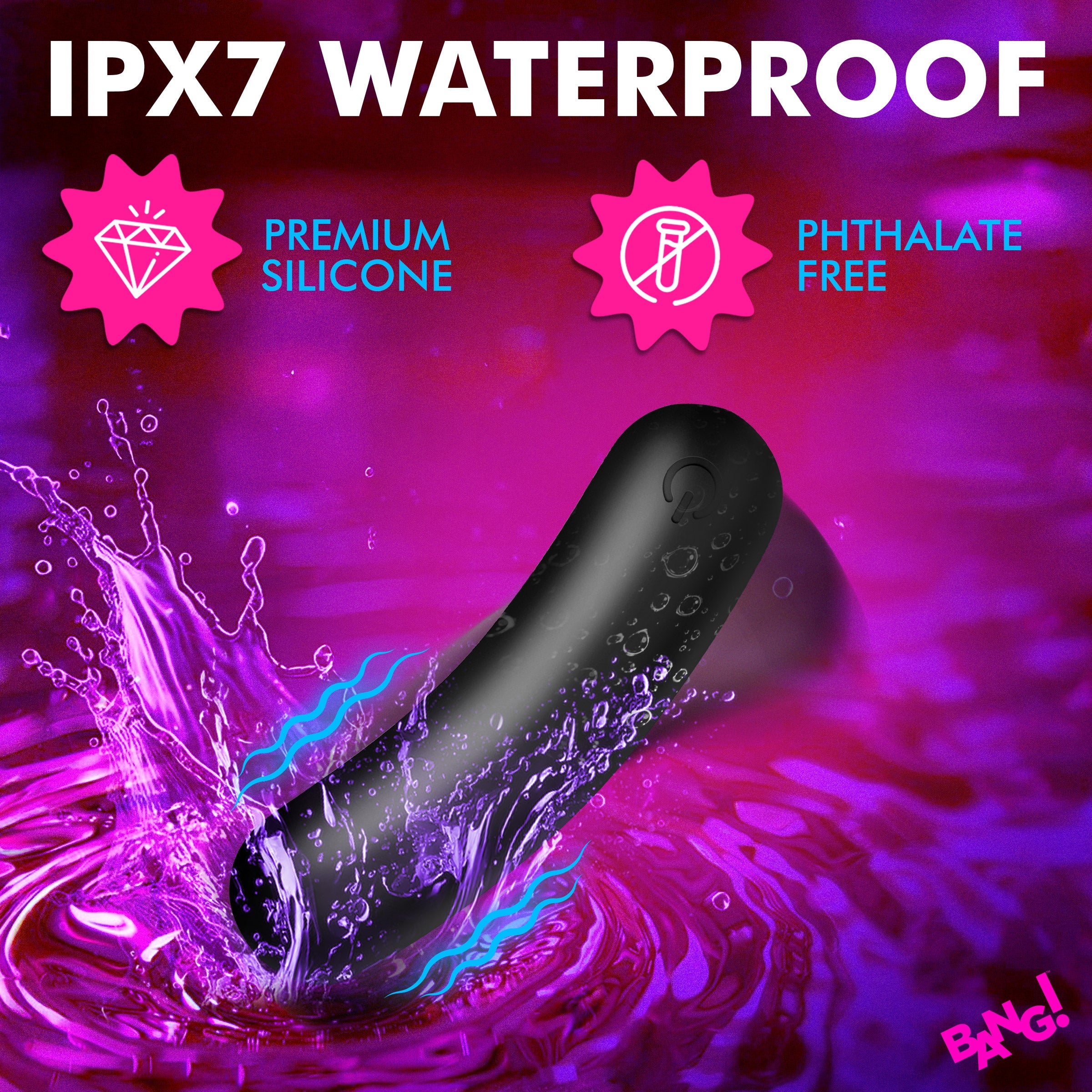 XR Brands BANG! Flexible Silicone Bullet Vibrator - - Bullet Vibrators